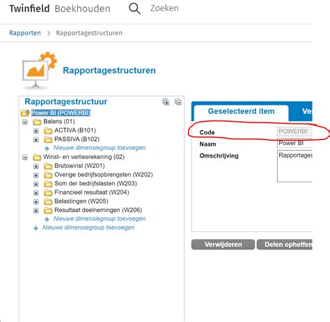 rapportage structuur