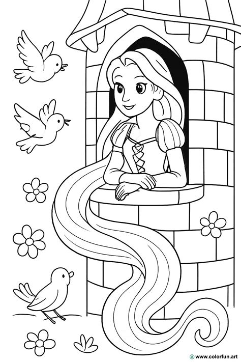 Rapunzel Para Colorear