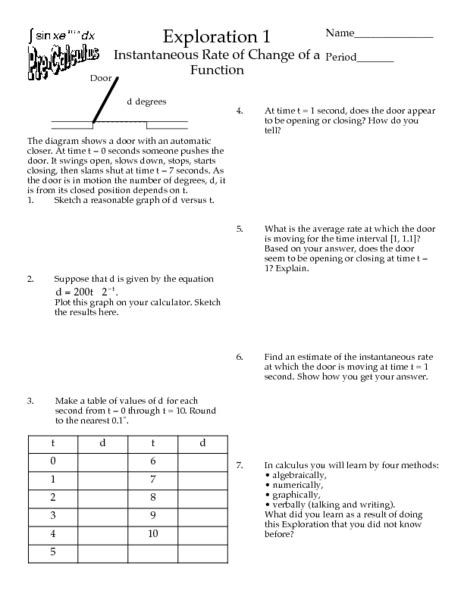 Rate Of Change Worksheet Rate Of Change Practice Worksheet Answers - Rate Of Change Practice Worksheet Answers