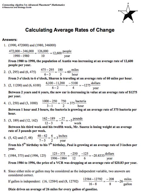Rate Of Change Worksheets Math Worksheets Land Rate Of Change And Slope Worksheet - Rate Of Change And Slope Worksheet