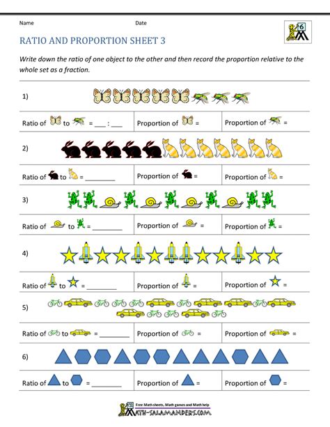 Ratio And Proportion Worksheet For Grade 6 Live Ratio Worksheet 6th Grade - Ratio Worksheet 6th Grade