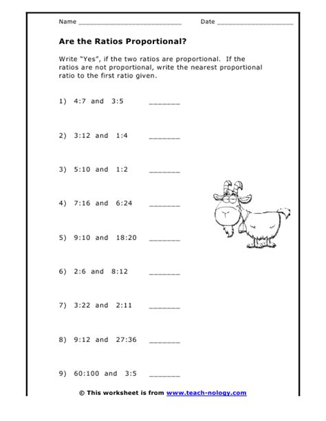 Ratio Proportion Worksheets Theworksheets Com Ratio And Proportion Worksheet With Answers - Ratio And Proportion Worksheet With Answers