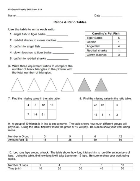 Ratio Table Grade 6 Worksheets Kiddy Math Ratio Table Worksheets 6th Grade - Ratio Table Worksheets 6th Grade