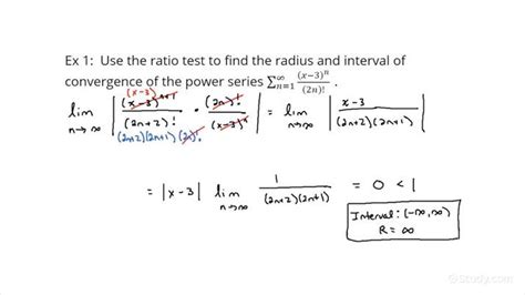 Ratio Test For Convergence