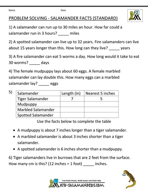 Ratio Word Problems Math Salamanders Ratio Worksheets Grade 6 - Ratio Worksheets Grade 6