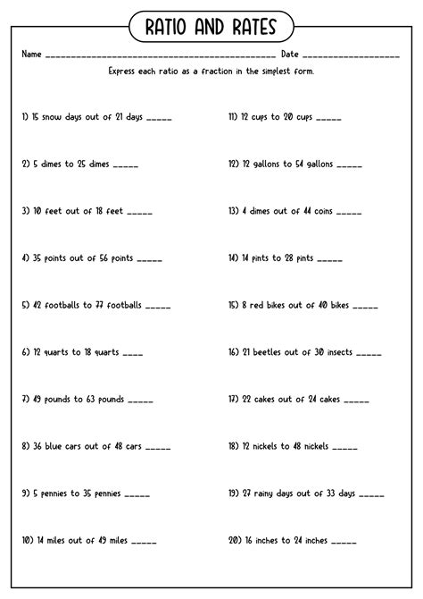 Ratio Worksheet For 6th Grade   Ratio Worksheets - Ratio Worksheet For 6th Grade
