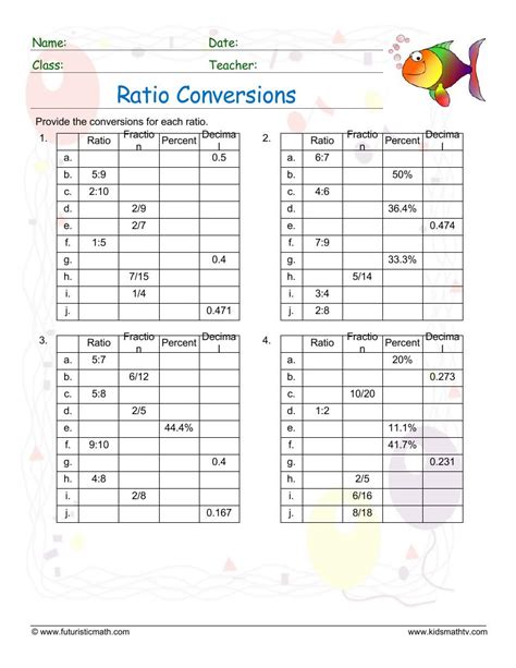 Ratio Worksheets Ratio Tables Worksheet - Ratio Tables Worksheet