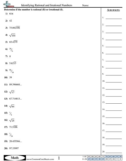 Rational And Irrational Numbers Worksheet Live Worksheets Rational Irrational Worksheet - Rational Irrational Worksheet