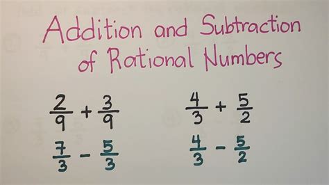 Rational Numbers Addition And Subtraction Khan Academy Subtracting Rational Numbers Fractions - Subtracting Rational Numbers Fractions