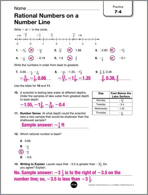 Rational Numbers On Number Lines Worksheet Education Com Rational Numbers Worksheet 6th Grade - Rational Numbers Worksheet 6th Grade