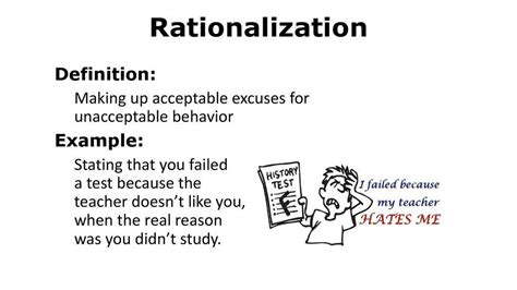 Rationalization Defense Mechanism