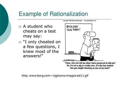 Rationalization Psychology Example
