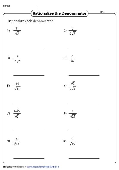 Rationalizing The Denominator Worksheet The Rational Number System Worksheet Answers - The Rational Number System Worksheet Answers