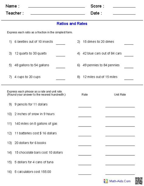 Ratios And Rates Printable Worksheets Pdf Ratio And Ratio And Rates Worksheet - Ratio And Rates Worksheet