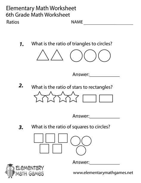 Ratios Worksheets For 6th Grade   Free Printable Ratios And Rates Worksheets For 6th - Ratios Worksheets For 6th Grade