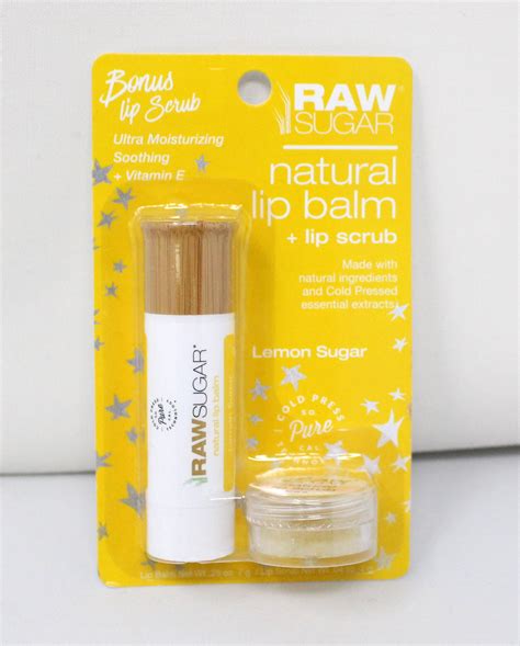 raw sugar natural lip balm and scrub set