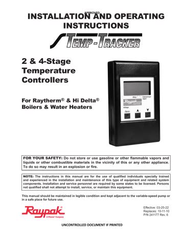 Read Online Raypak 2100 Pool Heater Manual 
