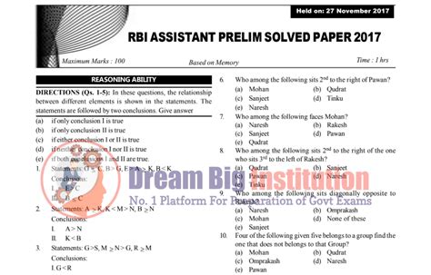 Read Rbi Previous Year Question Paper For Assistant 2011 