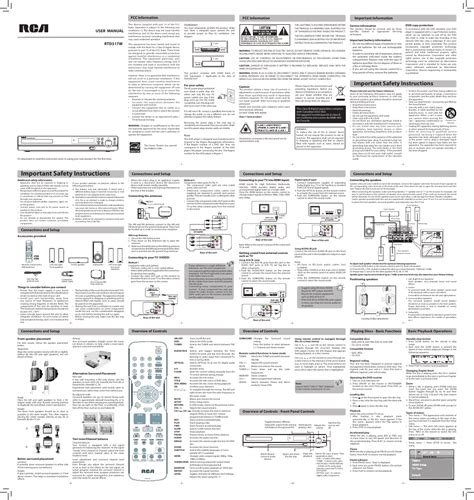 Full Download Rca Rtd317 User Guide 