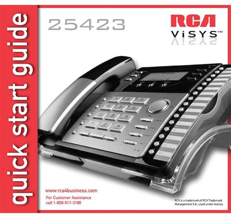 Read Online Rca Visys 25423Re1 User Guide 