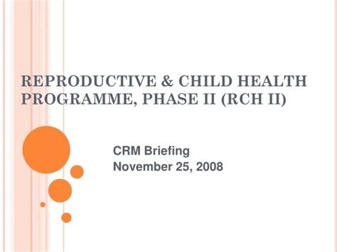 Rch Programme Ppt