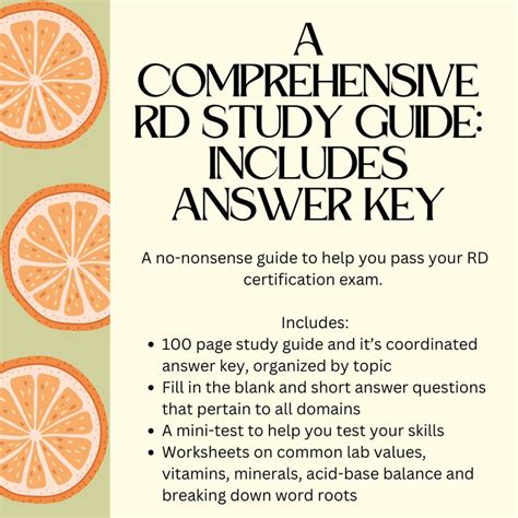 Rd Exam Study Guide