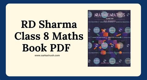 Rd Sharma Class 8 Pdf