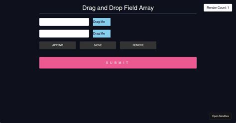 reacthookformusefieldarraydraganddrop Codesandbox