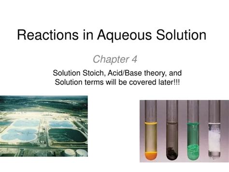 reactions in aqueous solution review