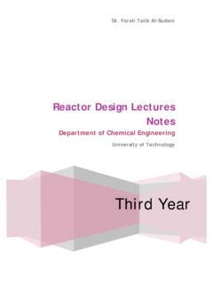 Reactor Design Lectures Notes