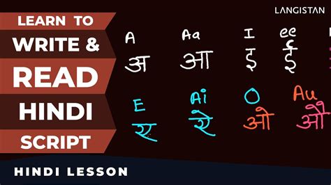 Read And Write Hindi Script