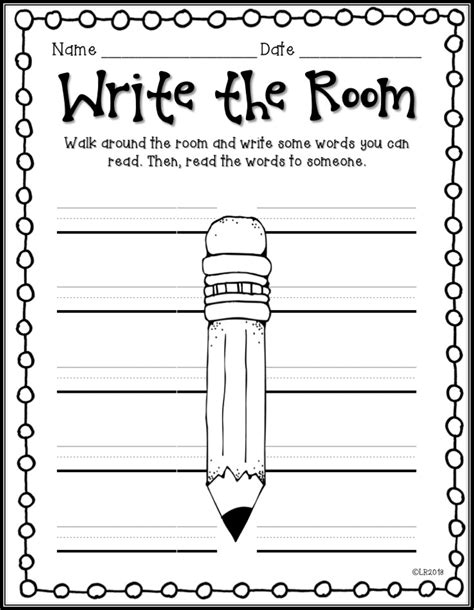 Read And Write The Room Write The Room First Grade - Write The Room First Grade
