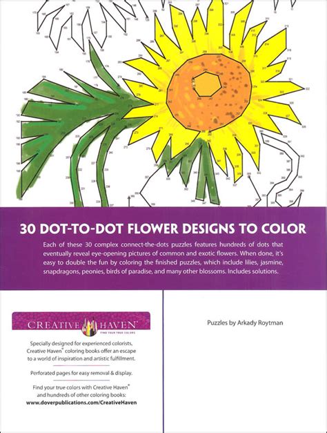Read Download Creative Haven Flowers Dot To Dot Flower Dot To Dot - Flower Dot To Dot