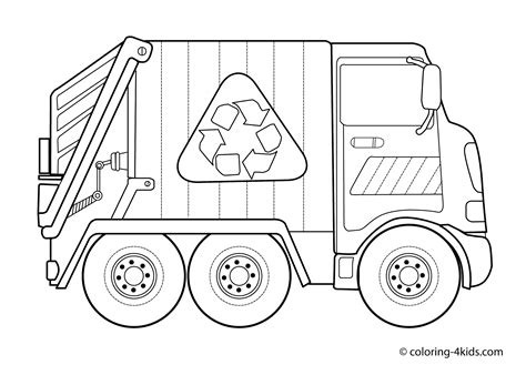 Read Download Garbage Truck Coloring Book For Kids Garbage Truck Colouring Pictures - Garbage Truck Colouring Pictures