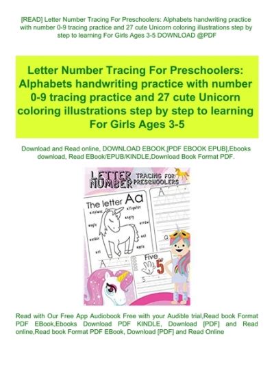 Read Download Letter And Number Tracing Book For Letter And Number Tracing - Letter And Number Tracing