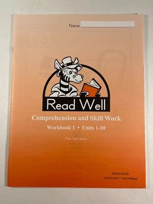 Read Well Comprehension And Skill Work Worbook 1 Units 1 10 Dnealian Slanted Text Version