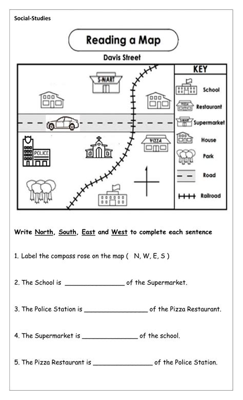 Reading A Map Worksheet For 1st 3rd Grade Reading A Map Worksheet Answer Key - Reading A Map Worksheet Answer Key