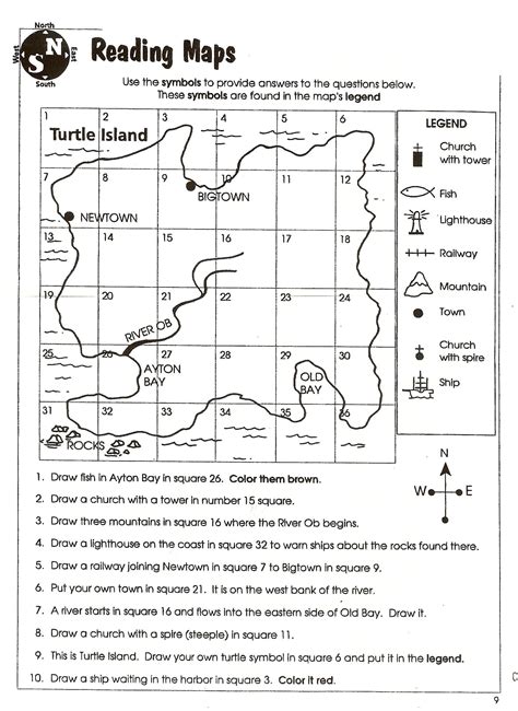 Reading A Map Worksheet Pdf Read A Map Worksheet - Read A Map Worksheet