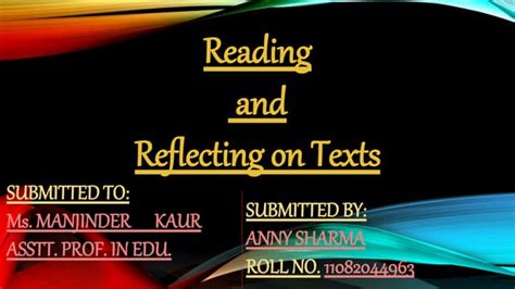 Reading And Reflecting On Texts Pptx Slideshare Reading And Reflection On Text - Reading And Reflection On Text