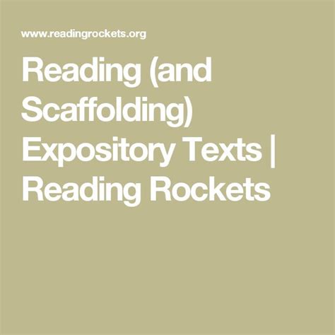 Reading And Scaffolding Expository Texts Reading Rockets Informational Text Cause And Effect - Informational Text Cause And Effect