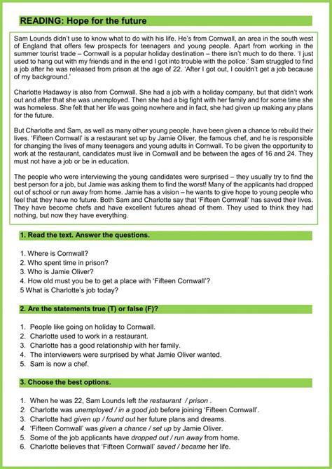 Reading Comprehension B1