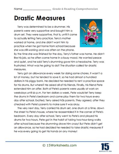 Reading Comprehension Grade 6 Practice Makes Perfe