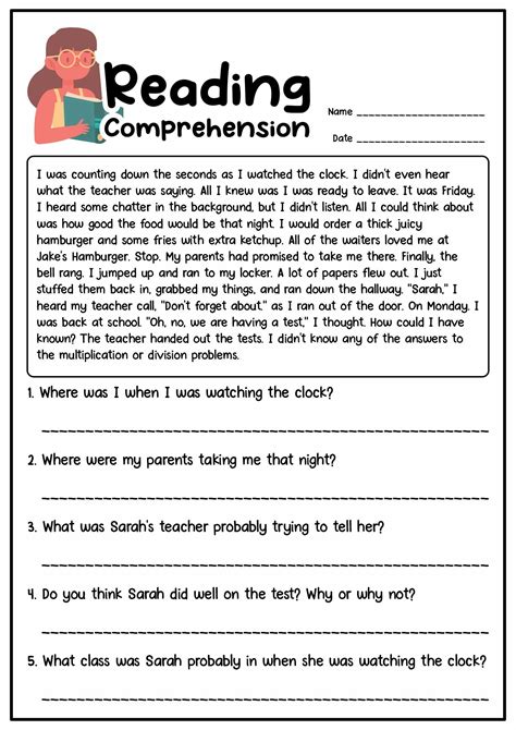 Reading Comprehension Practice Grades 2 8 Practice Worksheets Featuring Story Webs Newspaper Ads Fliers