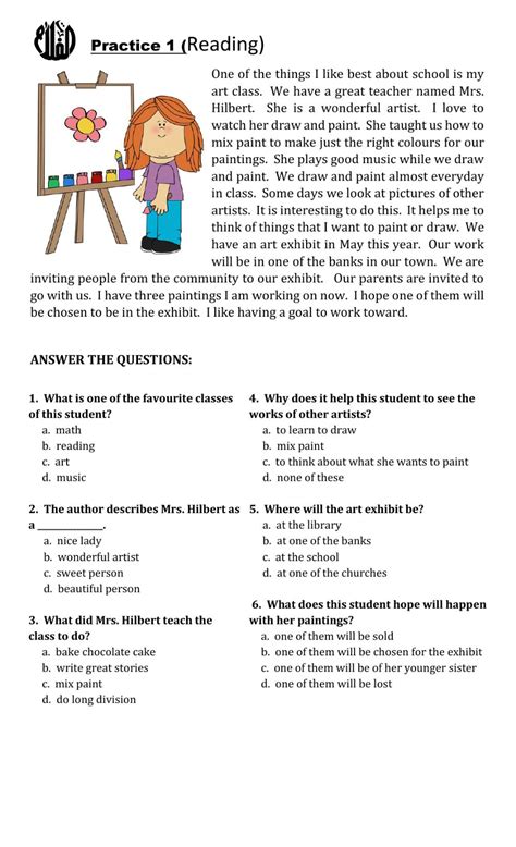 Reading Comprehension Practice Questions Ocde Home