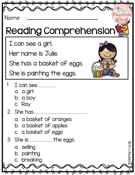 Reading Comprehension Pre K Grade Reading Comprehension Pre K - Reading Comprehension Pre K