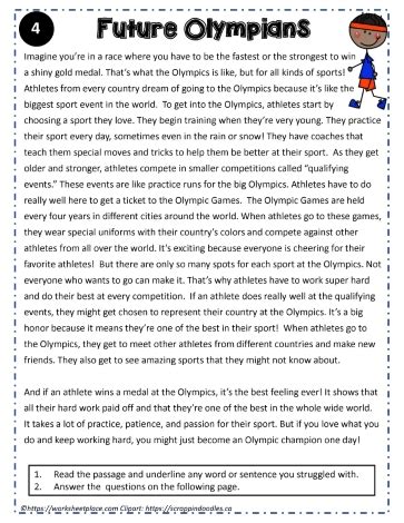 Reading Comprehension The 12 Olympians