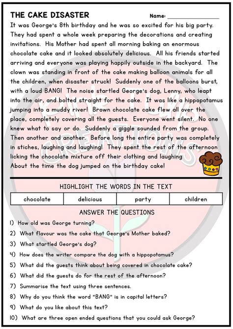Reading Comprehension Worksheets 1st 10th Grade Passages Short Paragraphs For Kids - Short Paragraphs For Kids