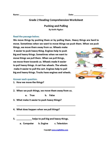 Reading Comprehension Worksheets For Grade 2 Your Home Grade Reading Comprehension Worksheet - Grade Reading Comprehension Worksheet