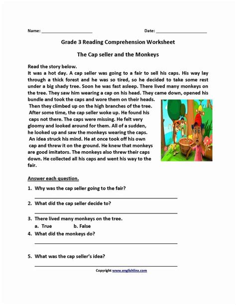 Reading Comprehension Worksheets For Grade 4 Tutoring Hour Picture Comprehension For Grade 4 - Picture Comprehension For Grade 4
