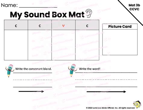 Reading Comprehension Worksheets Sound Box Mat Cvcc Practice Sound Boxes Worksheet - Sound Boxes Worksheet